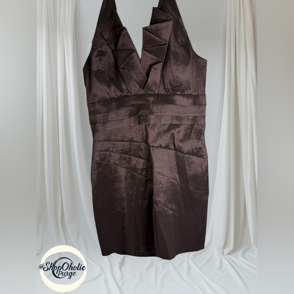 Black Dress with Ruffle Detail Sz L - Picture 4 of 7